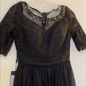 Black Lace Tulle Dress